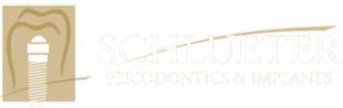 Schlueter Periodontics & Implants logo in the header, representing premier periodontal care.
